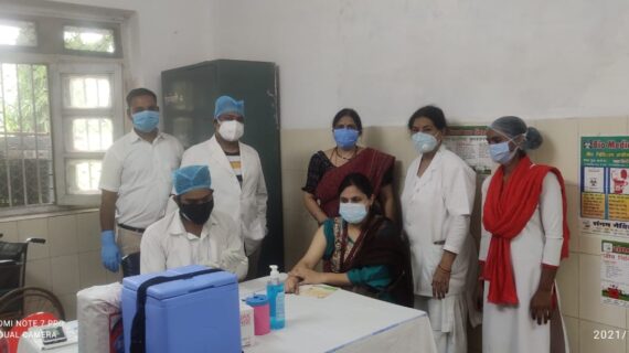 स्वास्थ्य केंद्र सूबेदारगंज में कोरोना टीकाकरण कैंप का आयोजन