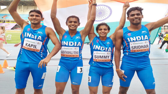 अंडर-20 विश्व एथलेटिक्स चैंपियनशिप में भारतीय रिले टीम ने जीता कांस्य