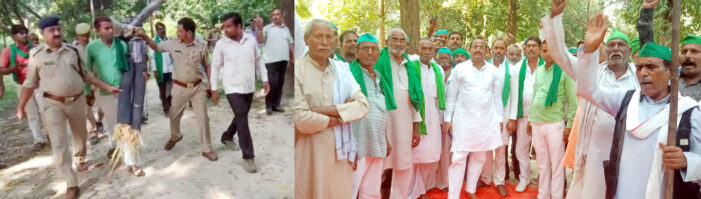 पीएम का पुतला फूंकने में किसान नाकाम, धरनास्थल बना रहा छावनी