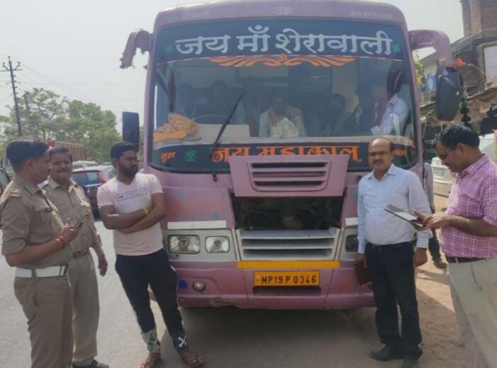 5 डबल डेकर बस, 2 ओवरलोड ट्रक सीज