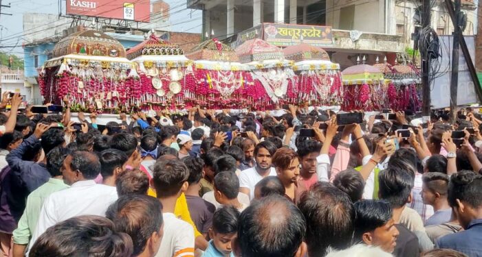 मोहर्रम की नवीं पर ताजियों का दीदार करने के लिए उमड़ा सैलाब