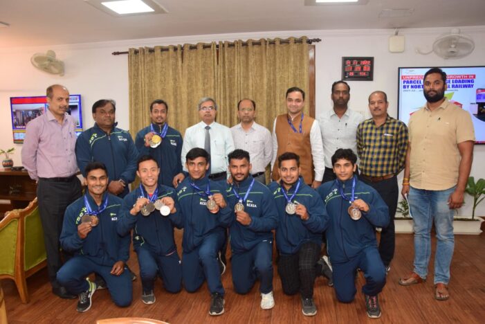 अखिल भारतीय रेलवे जिम्नास्टिक चैंपियनशिप में उत्तर मध्य रेलवे की टीम ने जीते 13 मेडल