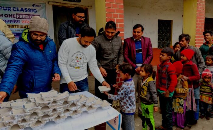 मनाया स्थापना दिवस, किया भोजन वितरण मनाया स्थापना दिवस, किया भोजन वितरण