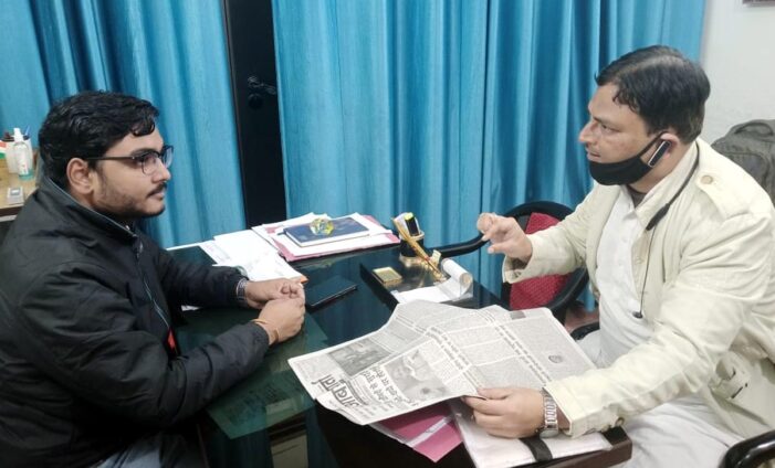 एमडब्ल्यूओ से मिले समाजसेवी तबरेज वारसी