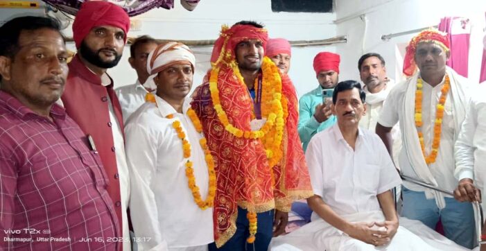 यादव महासभा ने मेडल प्राप्त पहलवान किया सम्मान