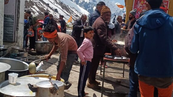 केदारनाथ धाम में चल रहे भंडारे का 20 जून को हवन के पश्चात हुआ समापन