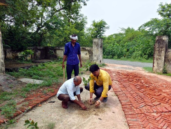 अस्पताल परिसर में हुआ पौधरोपण